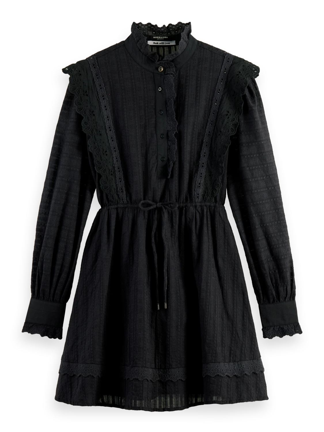 Scotch & Soda Broderie Anglaise Mini Organic Cotton Dress 7 Scotch & Soda Broderie Anglaise Mini Organic Cotton Dress - Image 5