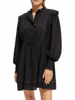 Scotch & Soda Broderie Anglaise Mini Organic Cotton Dress