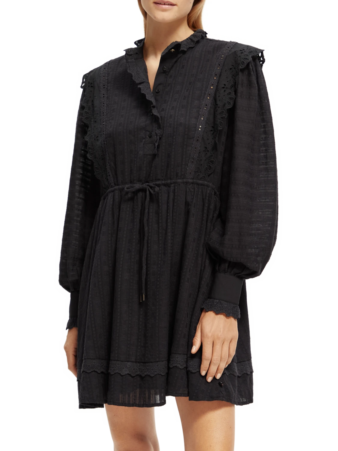 Scotch & Soda Broderie Anglaise Mini Organic Cotton Dress 3 Scotch & Soda Broderie Anglaise Mini Organic Cotton Dress