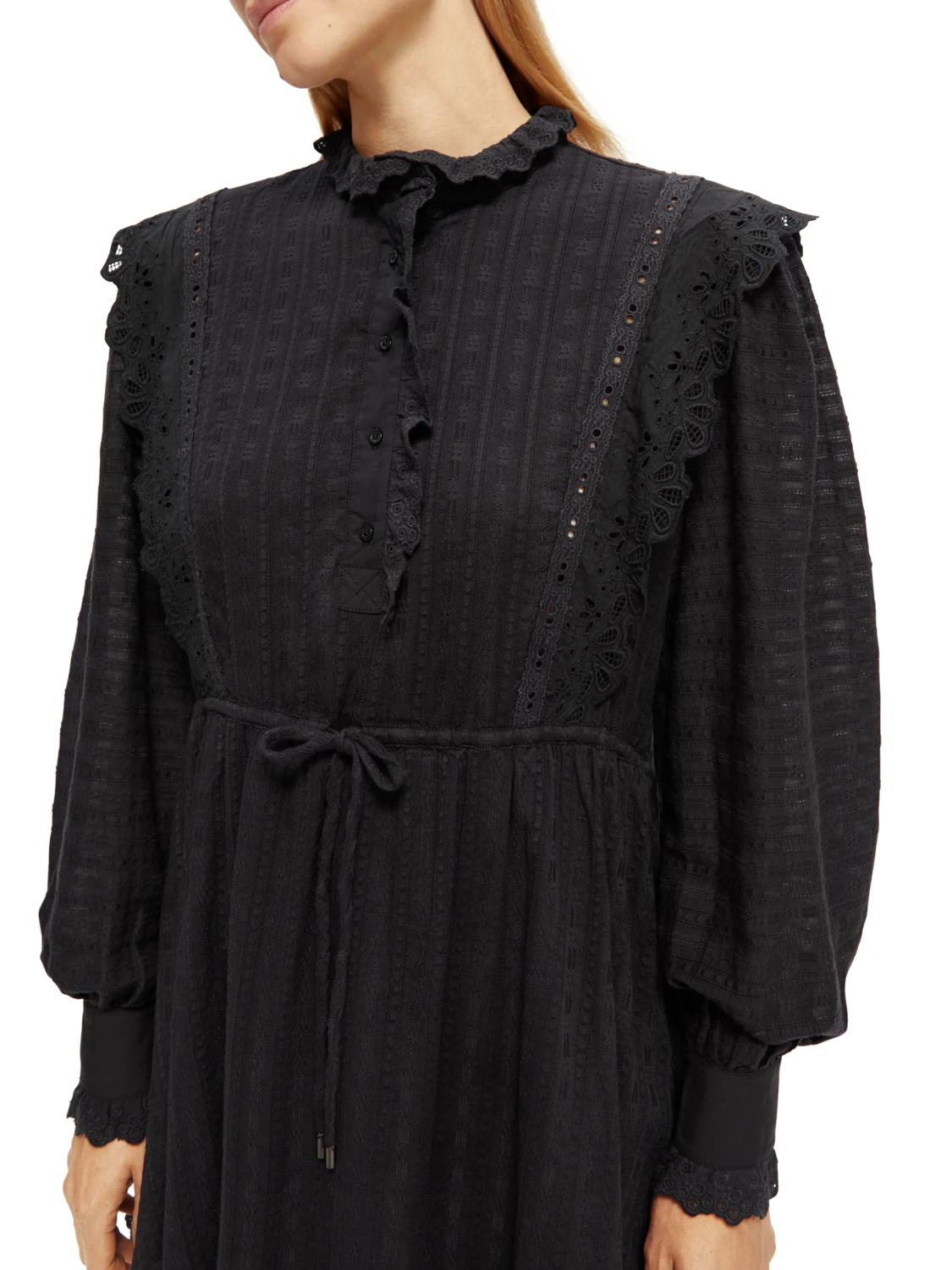 Scotch & Soda Broderie Anglaise Mini Organic Cotton Dress 6 Scotch & Soda Broderie Anglaise Mini Organic Cotton Dress - Image 4