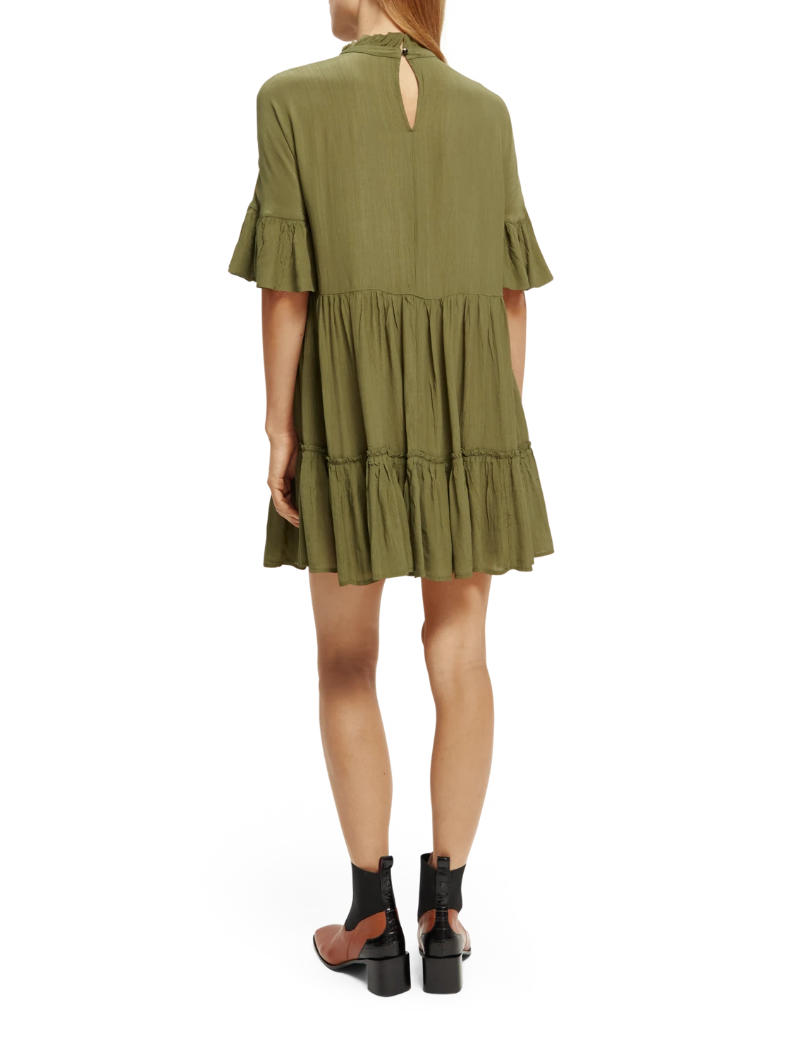 Scotch & Soda Ruffle-Sleeved Tiered Mini Dress 5 Scotch & Soda Ruffle-Sleeved Tiered Mini Dress - Image 3