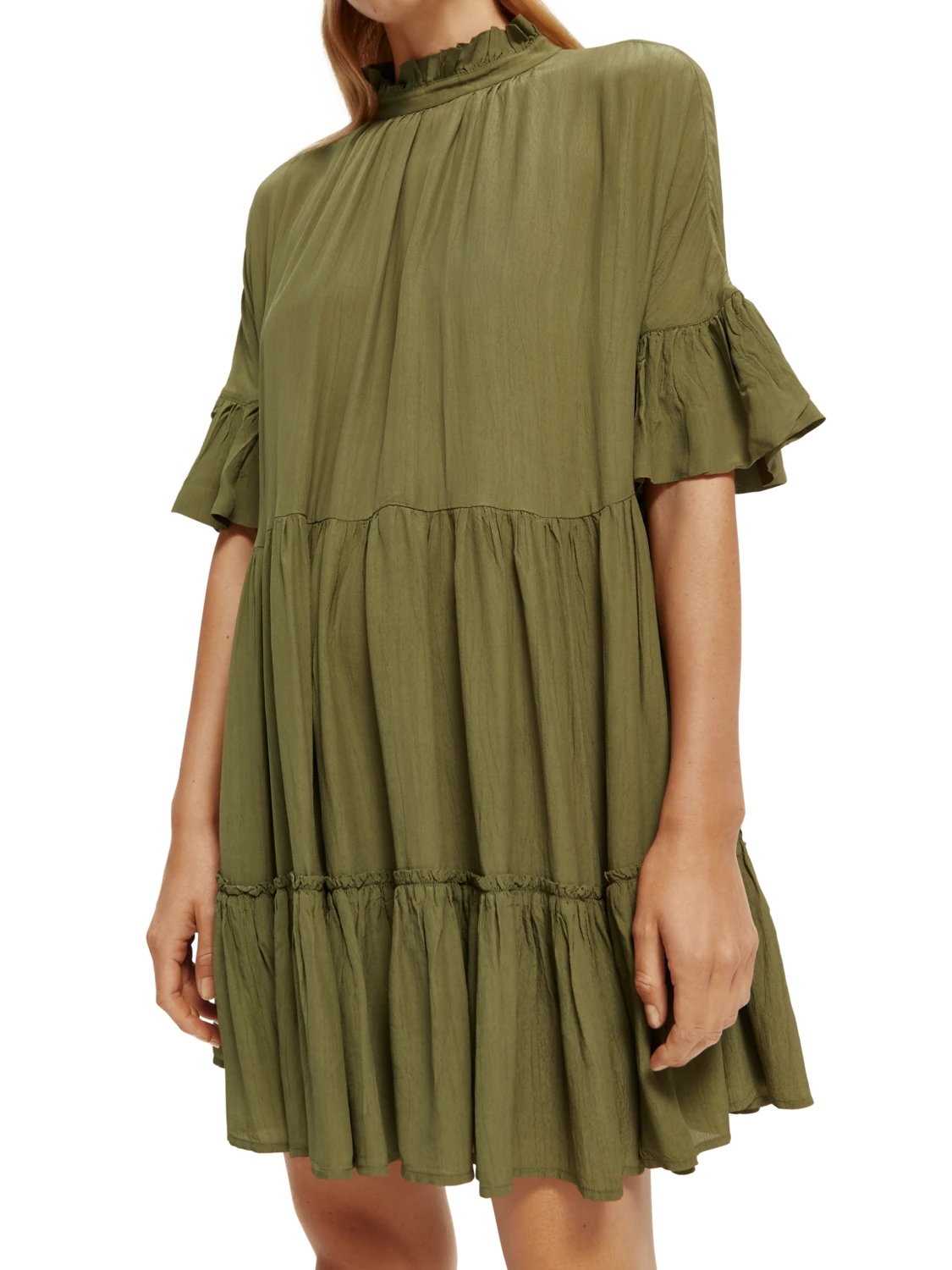 Scotch & Soda Ruffle-Sleeved Tiered Mini Dress 6 Scotch & Soda Ruffle-Sleeved Tiered Mini Dress - Image 4