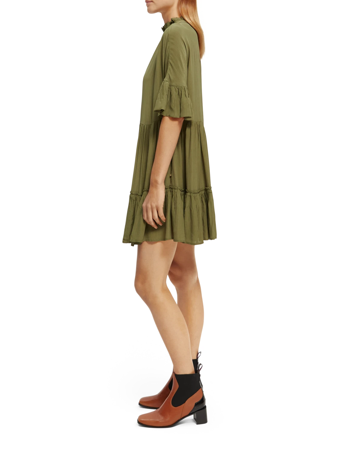 Scotch & Soda Ruffle-Sleeved Tiered Mini Dress 11 Scotch & Soda Ruffle-Sleeved Tiered Mini Dress - Image 9