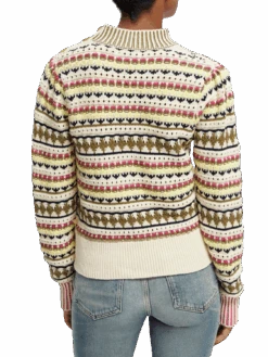 Scotch & Soda Mixed Stitch Sweater -Scotch & Soda 170984 White 20Sand NHD BCK
