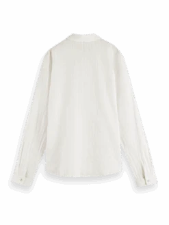 Scotch & Soda Regular Fit Organic Cotton Dobby Shirt -Scotch & Soda 171008 White BCK