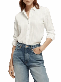 Scotch & Soda Regular Fit Organic Cotton Dobby Shirt