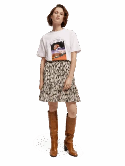 Scotch & Soda Printed Short Skirt 27 Scotch & Soda Printed Short Skirt -Scotch & Soda 171115 Combo 20R MDL FNT