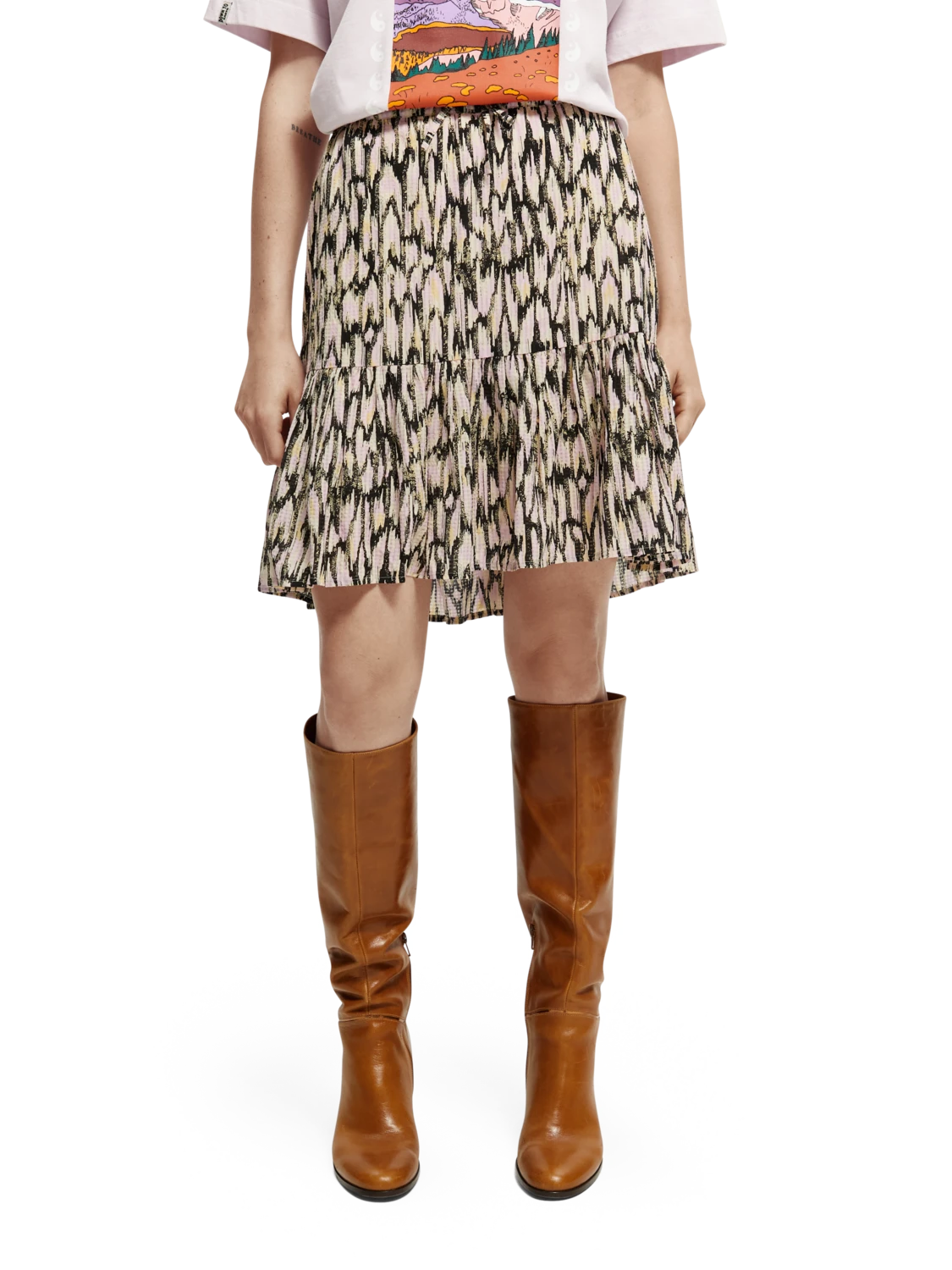 Scotch & Soda Printed Short Skirt 3 Scotch & Soda Printed Short Skirt