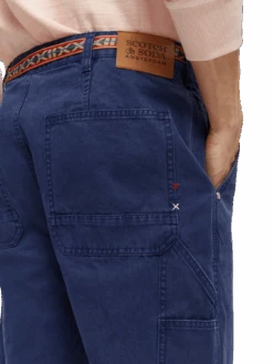 Scotch & Soda Verve Workwear Trousers -Scotch & Soda 171160 Sulphur 20Blue NHD DTL2