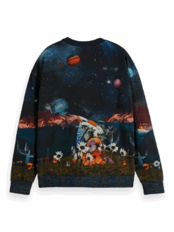 Scotch & Soda Printed Organic Cotton Felpa Sweatshirt -Scotch & Soda 171266 Combo 20B BCK