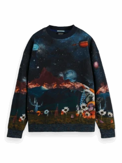 Scotch & Soda Printed Organic Cotton Felpa Sweatshirt -Scotch & Soda 171266 Combo 20B FNT
