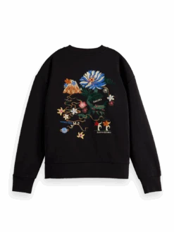 Scotch & Soda Loose Fit Embroidered Sweatshirt 15 Scotch & Soda Loose Fit Embroidered Sweatshirt -Scotch & Soda 171293 Black BCK