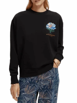 Scotch & Soda Loose Fit Embroidered Sweatshirt