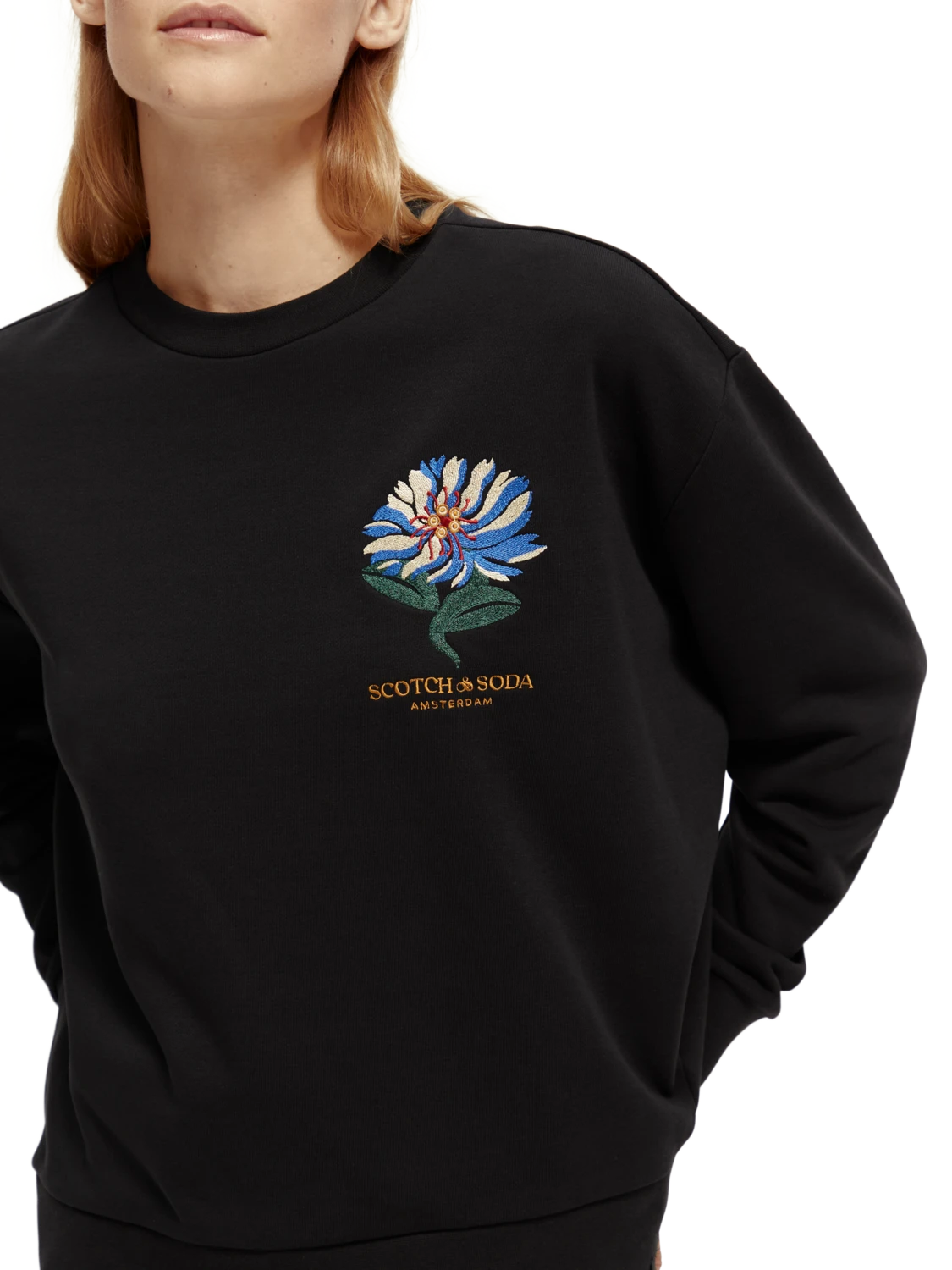 Scotch & Soda Loose Fit Embroidered Sweatshirt 6 Scotch & Soda Loose Fit Embroidered Sweatshirt - Image 4