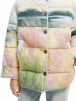 Scotch & Soda Oversized Water-Repellent Watercolour Puffer Jacket -Scotch & Soda 171318 Watercolour 20Landscape NHD DTL2