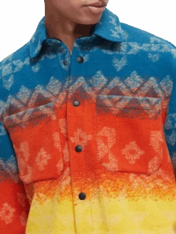 Scotch & Soda Jacquard Heavyweight Overshirt -Scotch & Soda 171319 Combo 20A NHD DTL1