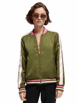 Scotch & Soda Printed Reversible Padded Bomber Jacket -Scotch & Soda 171326 Meadow 20Aged 20White MDL DTL2