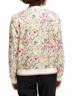 Scotch & Soda Printed Reversible Padded Bomber Jacket -Scotch & Soda 171326 Meadow 20Aged 20White NHD BCK