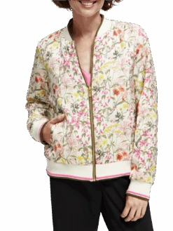 Scotch & Soda Printed Reversible Padded Bomber Jacket