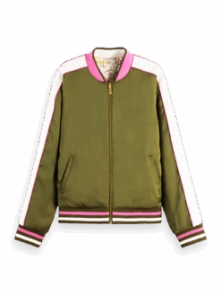 Scotch & Soda Printed Reversible Padded Bomber Jacket -Scotch & Soda 171326 Meadow 20Aged 20White RVB