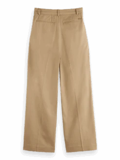 Scotch & Soda Low-Rise Wide Leg Trousers -Scotch & Soda 171436 Khaki BCK