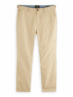 Scotch & Soda Drift Tapered-Fit Hemp Blend Chino -Scotch & Soda 171545 Sand FNT