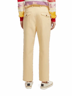 Scotch & Soda Drift Tapered-Fit Hemp Blend Chino -Scotch & Soda 171545 Sand NHD BCK