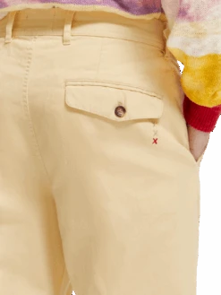 Scotch & Soda Drift Tapered-Fit Hemp Blend Chino -Scotch & Soda 171545 Sand NHD DTL1