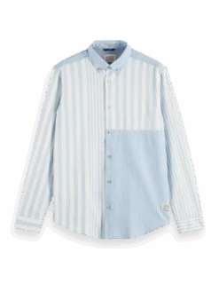 Scotch & Soda Relaxed Fit Lightweight Mixed Chambray Shirt -Scotch & Soda 171606 Sea 20Blue FNT