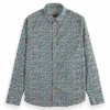 Scotch & Soda Allover Flower Print Shirt -Scotch & Soda 171623 Green 20Ikat 20Flower 20Aop FNT