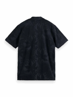 Scotch & Soda Printed Jacquard Camp Shirt -Scotch & Soda 171639 Navy BCK