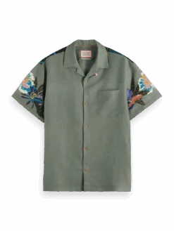 Scotch & Soda Printed Camp Shirt 14 Scotch & Soda Printed Camp Shirt -Scotch & Soda 171648 Green 20Tennis 20Aop FNT