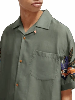 Scotch & Soda Printed Camp Shirt 13 Scotch & Soda Printed Camp Shirt -Scotch & Soda 171648 Green 20Tennis 20Aop NHD DTL1