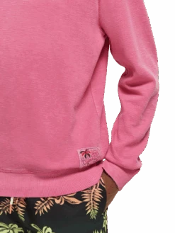 Scotch & Soda Garment-Dyed Crewneck Sweatshirt -Scotch & Soda 171652 Cerise NHD DTL2