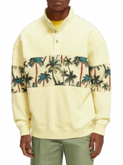 Scotch & Soda Garment-Dyed High-Neck Sweatshirt