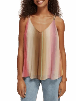 Scotch & Soda Pleated V-Neck Tank Top