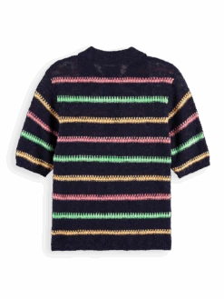 Scotch & Soda Striped Knitted Sweater -Scotch & Soda 171820 Late 20Evening 20Blue BCK