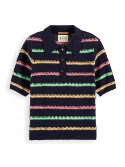 Scotch & Soda Striped Knitted Sweater -Scotch & Soda 171820 Late 20Evening 20Blue FNT