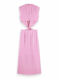 Scotch & Soda Cut Out Midi Dress -Scotch & Soda 171839 Orchid 20Pink BCK