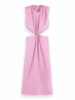 Scotch & Soda Cut Out Midi Dress -Scotch & Soda 171839 Orchid 20Pink FNT