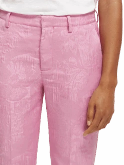 Scotch & Soda The Lowry Mid-Rise Slim Fit Trousers -Scotch & Soda 171925 Orchid 20Pink NHD DTL1