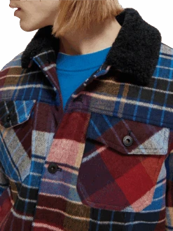 Scotch & Soda Sherpa-Lined Trucker Jacket -Scotch & Soda 172057 Combo 20A NHD DTL1