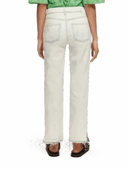 Scotch & Soda The Sky High-Rise Straight Leg Jeans -Scotch & Soda 172189 Bright 20And 20Light NHD BCK