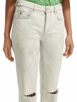 Scotch & Soda The Sky High-Rise Straight Leg Jeans -Scotch & Soda 172189 Bright 20And 20Light NHD DTL1