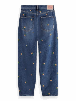 Scotch & Soda The Tide High-Rise Embroidered Balloon Fit Jeans -Scotch & Soda 172196 Love 20In BCK