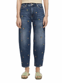 Scotch & Soda The Tide High-Rise Embroidered Balloon Fit Jeans