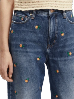 Scotch & Soda The Tide High-Rise Embroidered Balloon Fit Jeans -Scotch & Soda 172196 Love 20In NHD DTL1