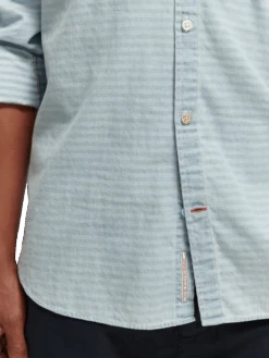 Scotch & Soda Regular Fit Denim Shirt With Sleeve Adjustment -Scotch & Soda 172230 Bleached 20Indigo NHD DTL2