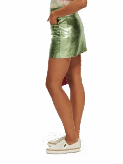 Scotch & Soda Metallic Leather Mini Skirt -Scotch & Soda 172330 Fresh 20Mint NHD SDE