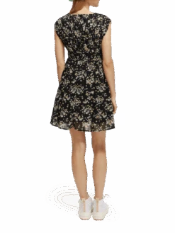 Scotch & Soda V-Neck Sleeveless Mini Dress 14 Scotch & Soda V-Neck Sleeveless Mini Dress -Scotch & Soda 172331 Dandelion 20Black NHD BCK